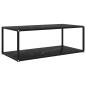 Preview: ARDEBO.de - Couchtisch Schwarz 100x50x35 cm Hartglas