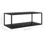 Preview: Couchtisch Schwarz 100x50x35 cm Hartglas