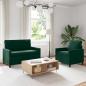 Preview: ARDEBO.de - Sofa Set 2 stk. Dunkelgrün Samt