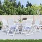 Preview: ARDEBO.de - Gartenstuhl-Kissen 6 Stk. Blau & Weiß Gestreift 40x40x3cm Stoff