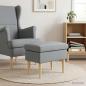 Preview: ARDEBO.de - Hocker Hellgrau 55 x 35 x 41 cm Polyester