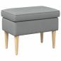Preview: Hocker Hellgrau 55 x 35 x 41 cm Polyester