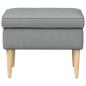 Preview: Hocker Hellgrau 55 x 35 x 41 cm Polyester