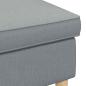 Preview: Hocker Hellgrau 55 x 35 x 41 cm Polyester