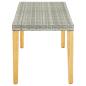 Preview: Gartenbank 80 cm Poly Rattan Grau