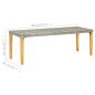 Preview: Gartenbank 80 cm Poly Rattan Grau