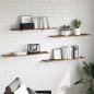 Preview: ARDEBO.de - Regalbrett 3 Ebenen 4 stk. 100 x 20 x 1.5 cm Holzwerkstoff