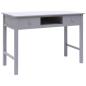 Preview: ARDEBO.de - Schreibtisch Grau 110×45×76 cm Holz