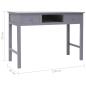Preview: Schreibtisch Grau 110×45×76 cm Holz
