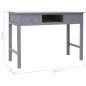Preview: Schreibtisch Grau 110×45×76 cm Holz