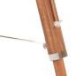 Preview: Stativlampe Honigbraun und Weiß Teak Massivholz 141 cm