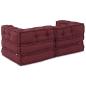 Preview: Modulare Sofagarnitur 2 pcs Kastanienbraun 140 x 70 x 56 cm