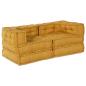 Preview: ARDEBO.de - Modulare Sofagarnitur 2 pcs Gelb 140 x 70 x 56 cm Stoff
