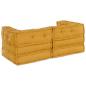 Preview: Modulare Sofagarnitur 2 pcs Gelb 140 x 70 x 56 cm Stoff