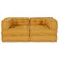 Preview: Modulare Sofagarnitur 2 pcs Gelb 140 x 70 x 56 cm Stoff