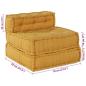Preview: Modulare Sofagarnitur 3 pcs Gelb Stoff