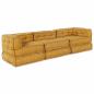 Preview: Modulare Sofagarnitur 3 pcs Gelb Stoff