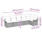 Preview: Gartensofa-set mit Kissen 6 pcs Schwarz Poly-Rattan