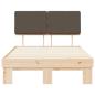 Preview: Bettgestell mit gepolstertem Kopfteil Taupe 120 x 200 cm