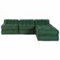 Preview: Modulare Sofagarnitur 4 pcs Grün Stoff
