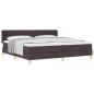 Preview: Boxspringbett mit Matratze Dunkelbraun 200 x 200 cm Stoff