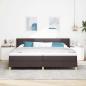 Preview: Boxspringbett mit Matratze Dunkelbraun 200 x 200 cm Stoff