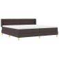 Preview: Boxspringbett mit Matratze Dunkelbraun 200 x 200 cm Stoff