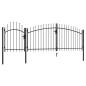 Preview: Gartentor Woerden Stahl 1,25 x 4 m Schwarz