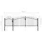 Preview: Gartentor Woerden Stahl 1,25 x 4 m Schwarz