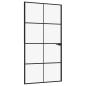 Preview: Innentür Schwarz 102x201,5 cm Hartglas & Aluminium Schlank