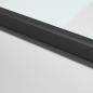 Preview: Innentür Schlank Schwarz 102,5x201,5 cm Hartglas & Aluminium