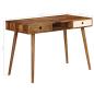 Preview: Schreibtisch 110 x 55 x 76 cm Massivholz Akazie