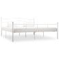 Preview: ARDEBO.de - Bettgestell Weiß Metall 200×200 cm