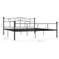 Preview: Bettgestell Schwarz Metall 200×200 cm