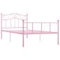 Preview: Bettgestell Rosa Metall 100 × 200 cm