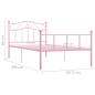 Preview: Bettgestell Rosa Metall 100 × 200 cm