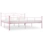 Preview: ARDEBO.de - Bettgestell Rosa Metall 200×200 cm