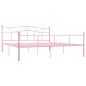 Preview: Bettgestell Rosa Metall 200×200 cm