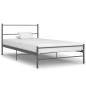 Preview: ARDEBO.de - Bettgestell Grau Metall 100 × 200 cm