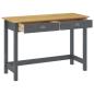 Preview: Konsolentisch Hill 2 Schubladen Grau 110x45x74 cm Kiefernholz