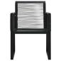 Preview: 5-tlg. Garten-Essgruppe PVC Rattan Schwarz