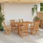Preview: ARDEBO.de - Garten Essgruppe 7 stk. Braun Massivholz Teak