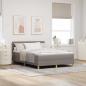 Preview: ARDEBO.de - Boxspringbett mit Kissen mit Kopfteil Taupe 140 x 190 cm Stoff