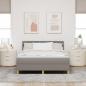 Preview: Boxspringbett mit Kissen mit Kopfteil Taupe 140 x 190 cm Stoff