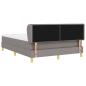 Preview: Boxspringbett mit Matratze Taupe 140 x 190 cm Stoff