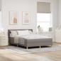 Preview: ARDEBO.de - Boxspringbett mit Kopfteil Taupe 190 x 140 cm Stoff