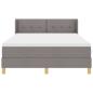 Preview: Boxspringbett mit Kopfteil Taupe 190 x 140 cm Stoff