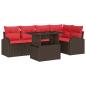Preview: Gartensofa-set 6 stk. 5-Sitzanzahl Braun Poly Rattan
