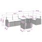 Preview: Gartensofa-set mit Kissen mit Speicher 7 pcs Braun Poly Rattan