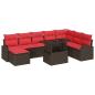 Preview: Gartensofa-set 9 stk. Braun Poly Rattan
